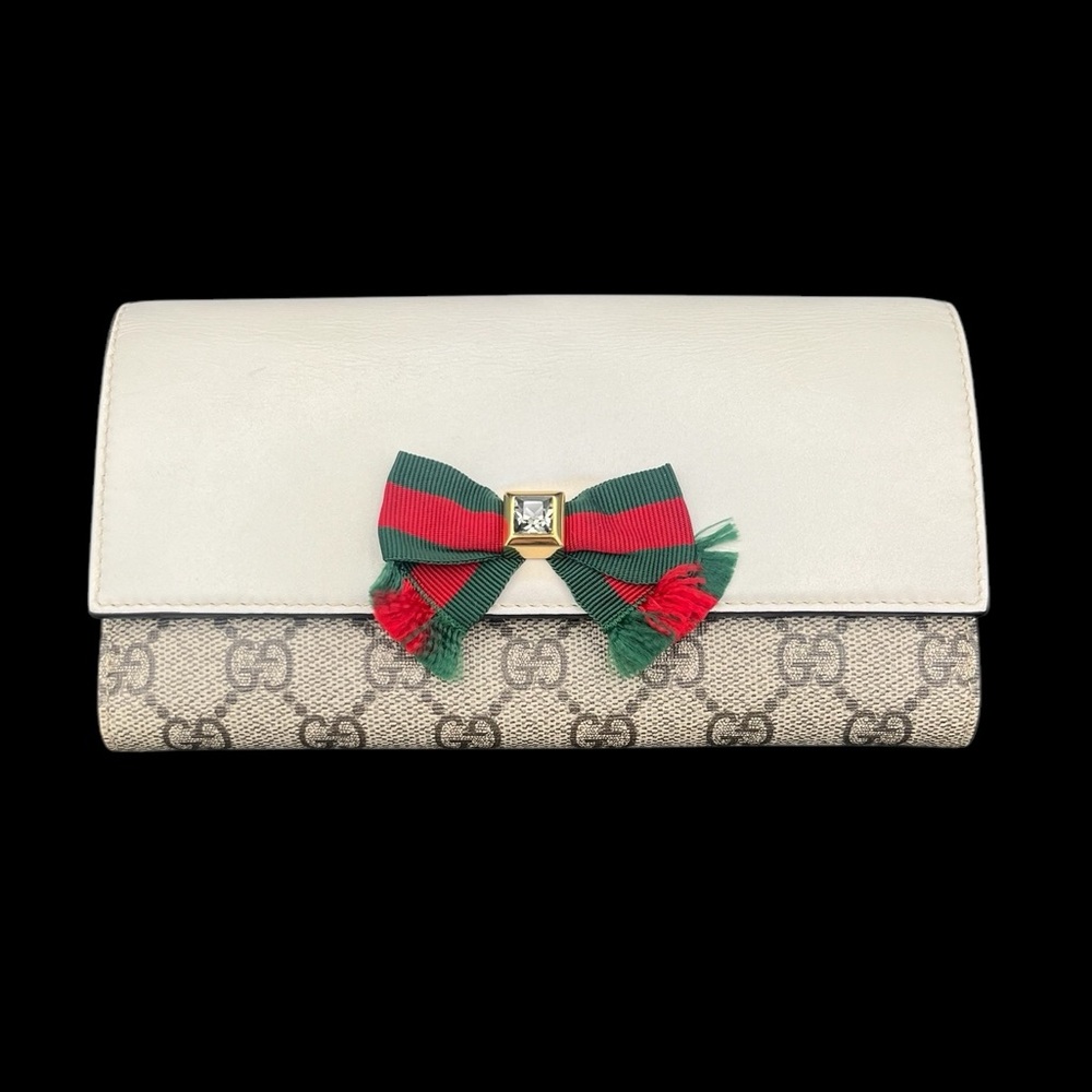 Gucci Sherry Line Coated Canvas Continental Wallet -EUC - Picture 3 of 16